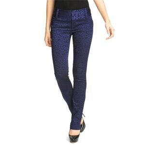 Alice + Olivia Cobalt Blue Leopard Pants